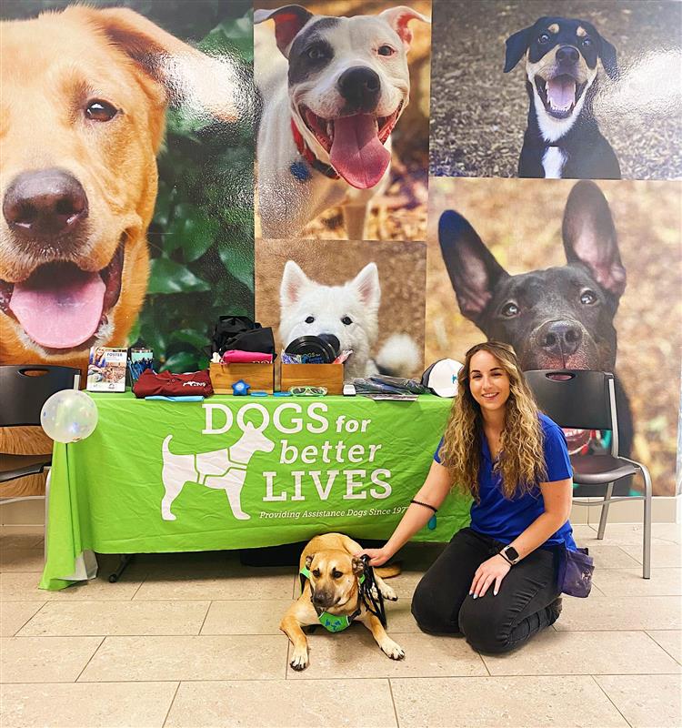 Mikayla and Laika at shelter event